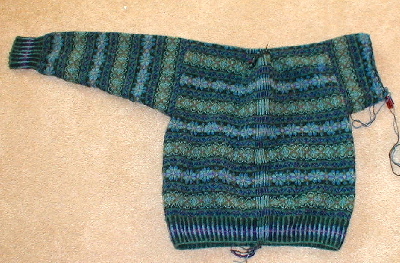 Fair Isle - one sleeve done