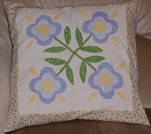 applique pillow smaller