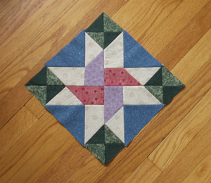 Mystery Quilt, first block