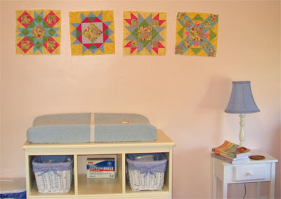 Blocks on the wall in the nursery