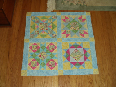 nesting quilt top