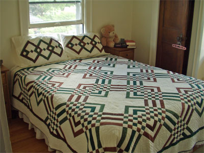 Quilt on the bed