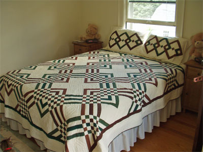 Quilt on the bed