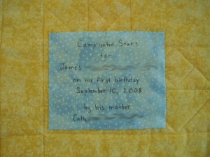 James Quilt Label